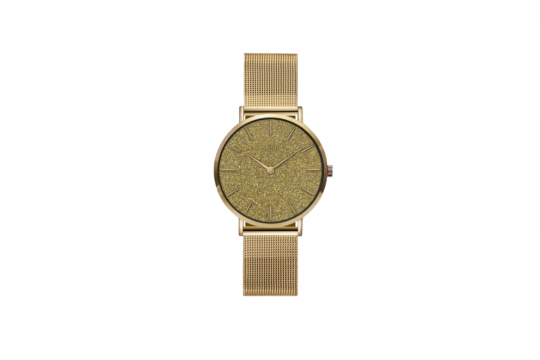 Torii G34GS.1G – zegarek damski. Brokatowa tarcza w złotym kolorze, obok której nie przejdziesz obojętnie!